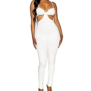 White Naked Wardrobe Cut Out Jumpsuit. New with tags. Size Medium